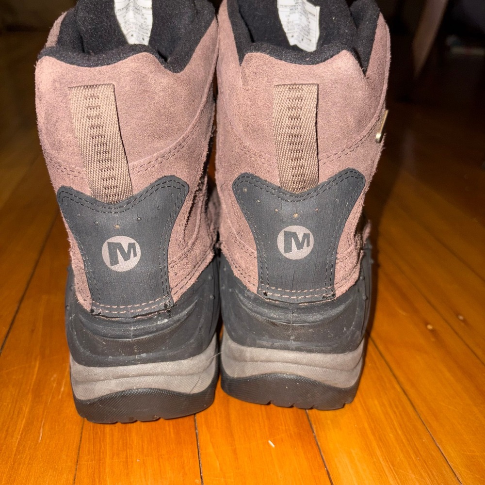 Merrell Men's Moab Waterproof Insulated Winter Boots‎ Espresso Size 9 Warm - Picture 4 of 6